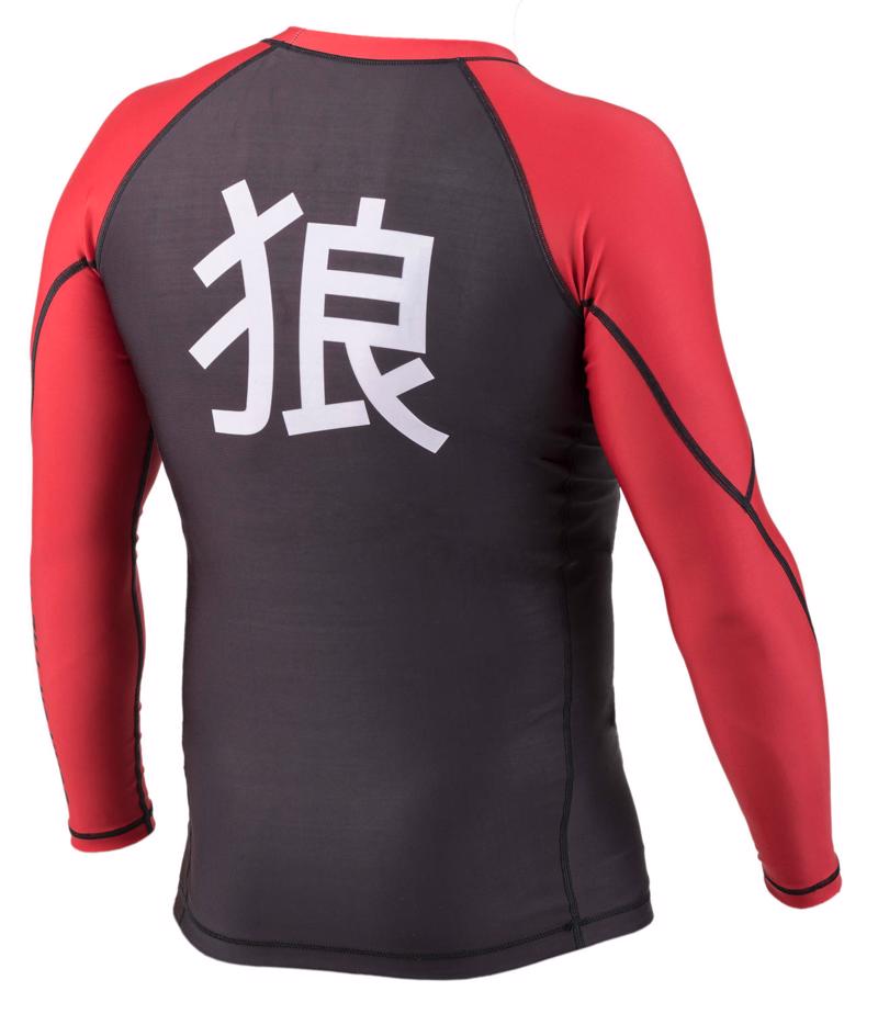 Okami Born Red Rashguard-black